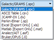 File formats for saving data