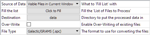 The Batch File Conversion options