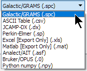 The Batch File Conversion output file types